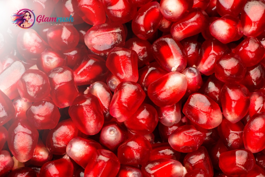 12 Of The Best Foods For Achieving A Healthy Skin Glow 5 Pomegranate seeds protect collagen and reduce skin redness.