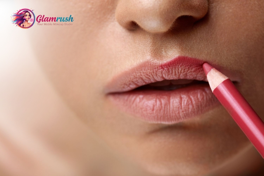 Blurred Lips Vs Bold Liner A Guide To NY Makeup Trends 5 Precisely lining lips with lip liner for a defined base.