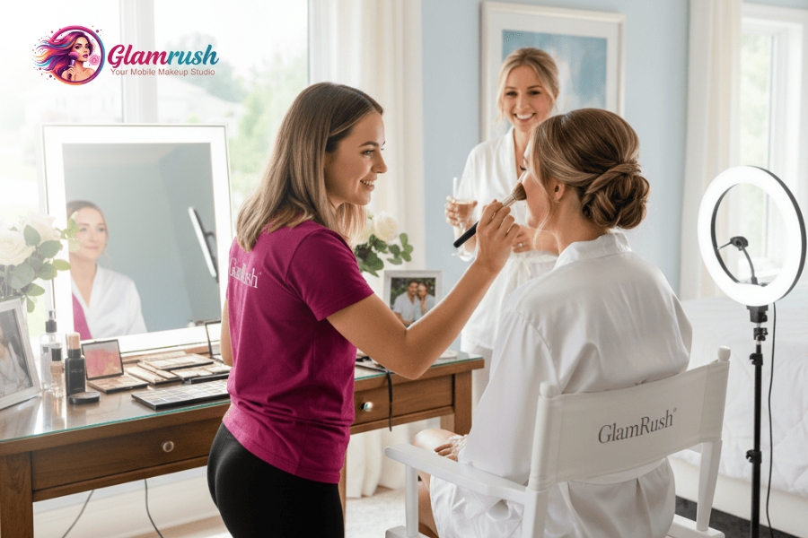 Professional Event Makeup At Your Home In New York 6 GlamRush at-home service: consultation, equipment, and professional expertise.