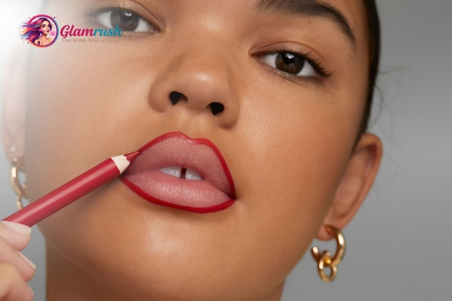 Master The Glossy Lips Trend For A Flawless NY Look 3 Line and blend lips to prevent gloss feathering.