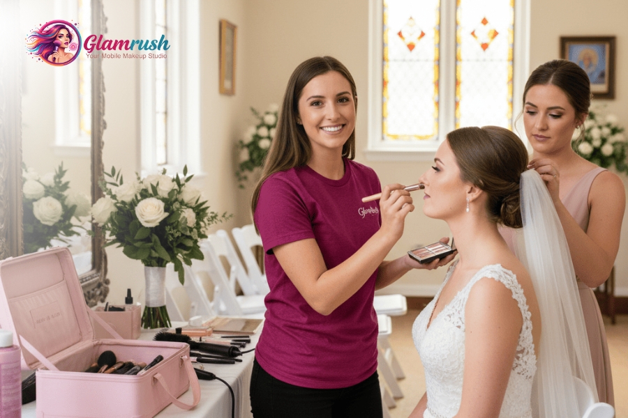 Your Premier Mobile Makeup Service At Home Brooklyn 3 Bridal makeup excellence: trial, HD-ready, and tear-proof formulas.