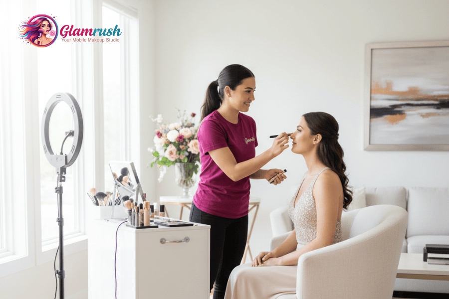 Premier Mobile Makeup Service At Home Staten Island 3 GlamRush at-home makeup rates and packages for Staten Island.