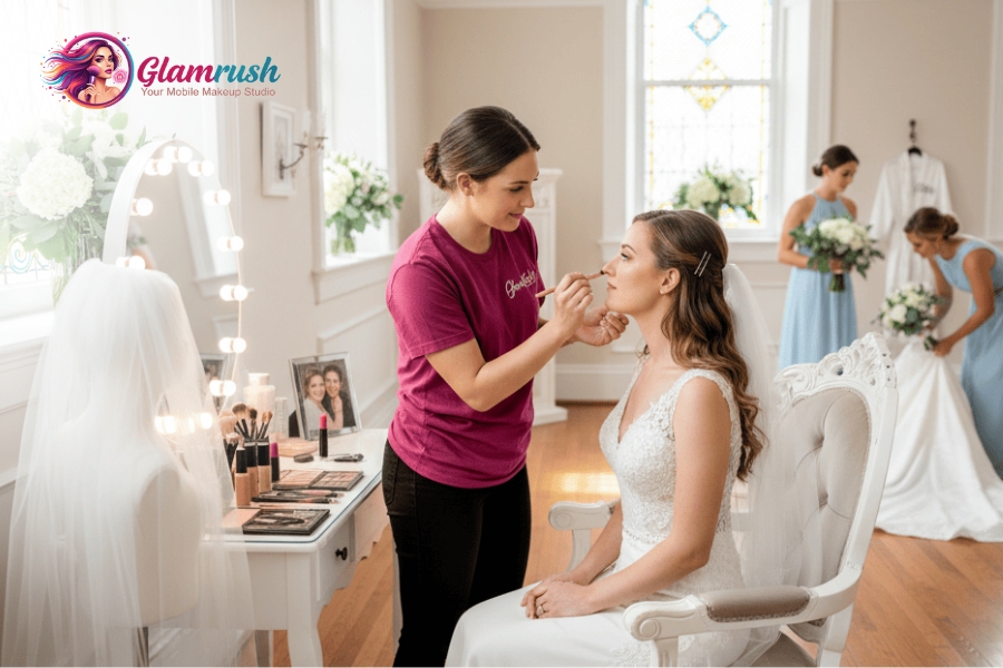 Premier Mobile Makeup Service At Home Staten Island 5 GlamRush offers comprehensive mobile makeup services across all major neighborhoods and zip codes in Staten Island, NY