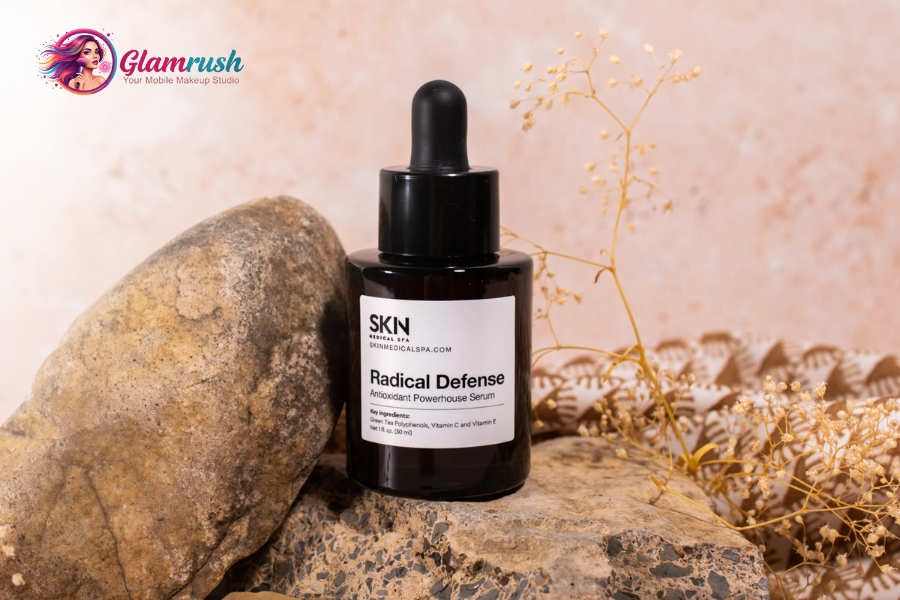 Serums And Essences For Flawless Makeup On Dry Skin 3 Vitamin C serum brightens and hydrates dry skin for a radiant makeup base.