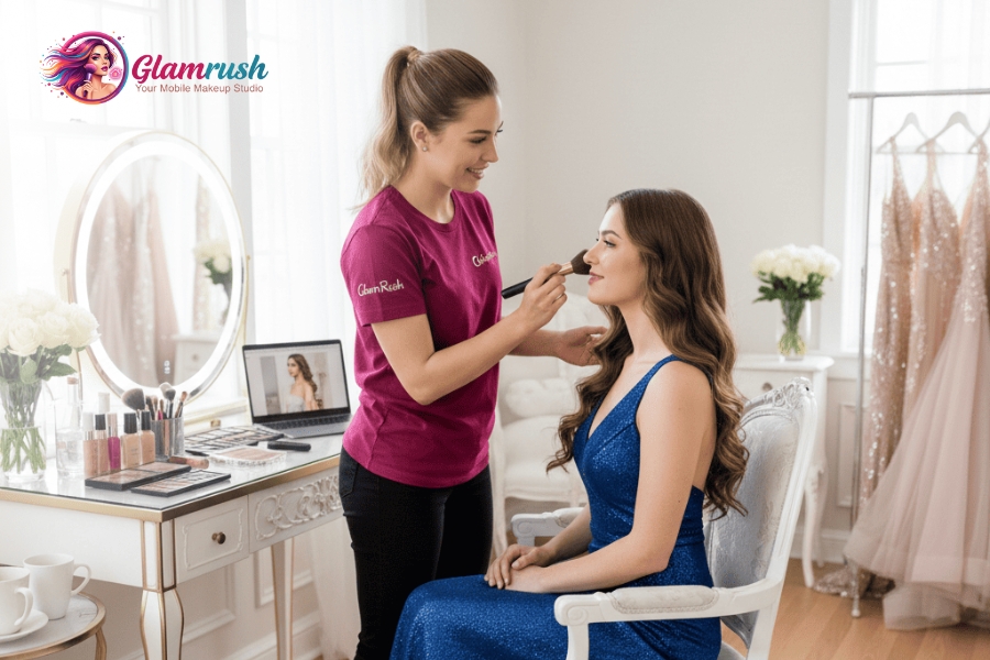 Soothe Skin Redness And Irritation For Flawless Makeup 5 At-home makeup artist in NYC applies hypoallergenic products to sensitive skin with sanitized tools.